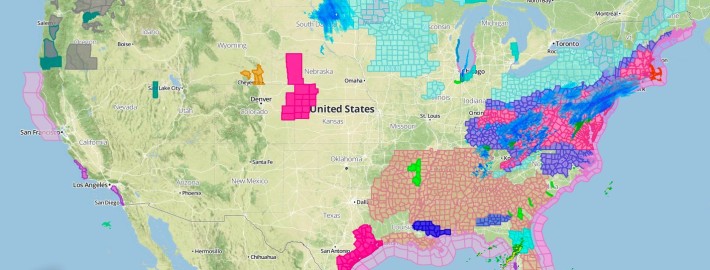 National Weather Summary for Tuesday, January 21, 2014