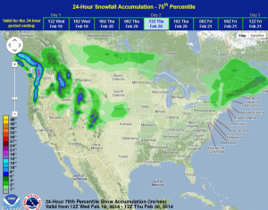 National Forecast for Wednesday, February 19, 2014