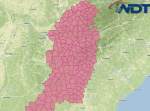 Severe Thunderstorm Watch for Portions of the Appalachians and Southeast