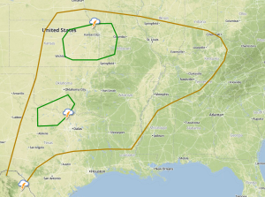 Slight risk of severe thunderstorms today