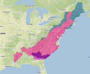 Ice storm underway for the Southeast