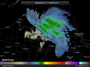 Snow for Portions of the Northern Great Lakes