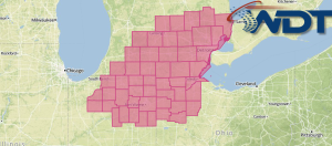 Severe Thunderstorm Watch for Portions of Indiana, Michigan, and Ohio