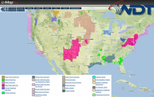 National Weather Summary for Wednesday, April 23, 2014