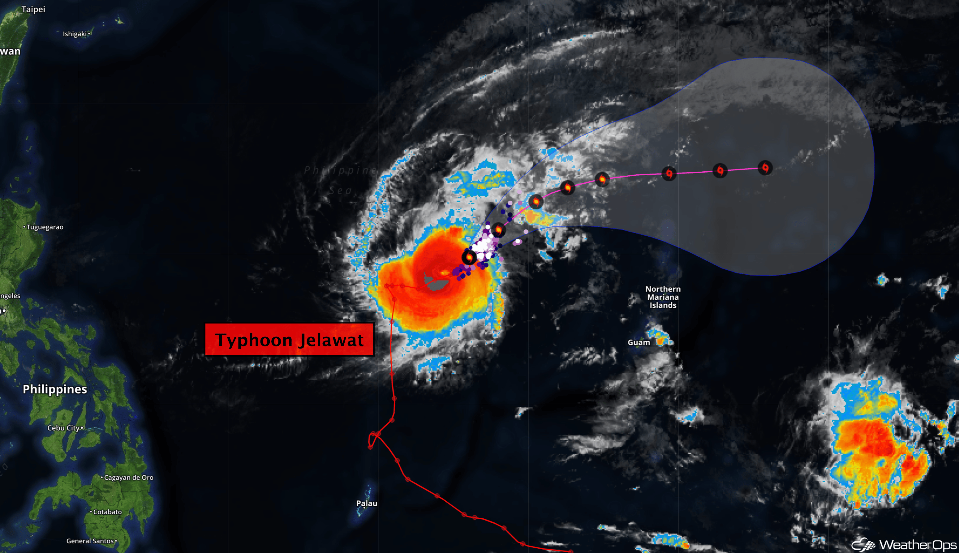 Latest Jelawat Track