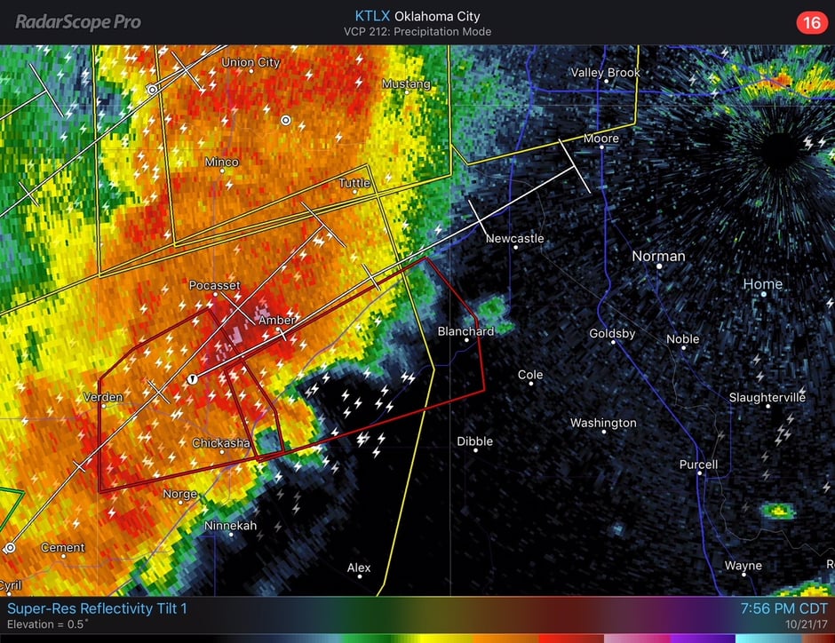 RadarScope- Blanchard Warning