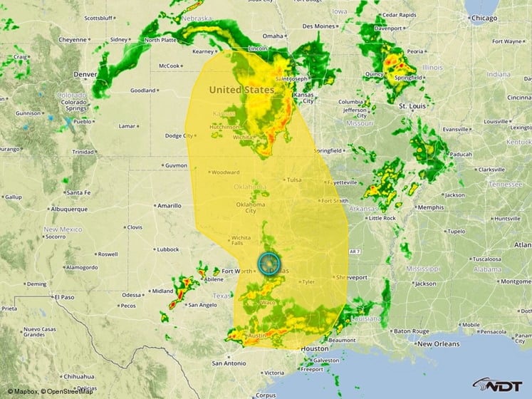 Severe Thunderstorm Risk Outline for Friday, May 27, 2016
