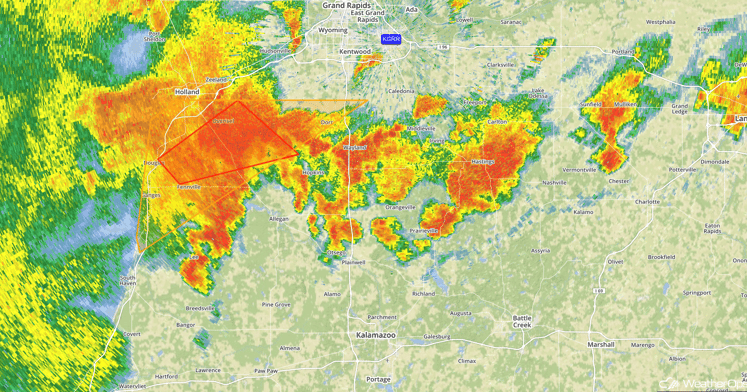 Grand Rapids, MI Radar 1:36pm CDT 8/12/16