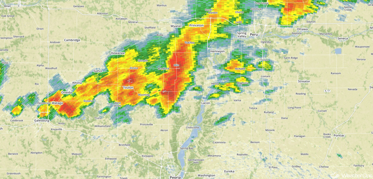 Illinois Radar 1:24pm CDT 9/21/14