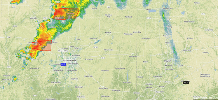 Indiana Radar 2:51pm EDT 8/24/16