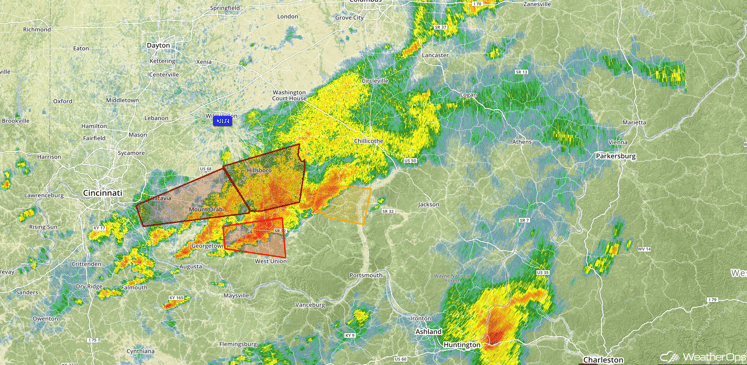 Ohio Radar 12:48pm EDT 8/17/16