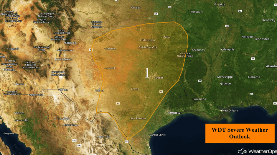Oklahoma Severe Weather and Texas Severe Weather on Tuesday, March 28, 2017
