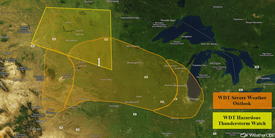 Region 1 for Wednesday, July 19, 2017