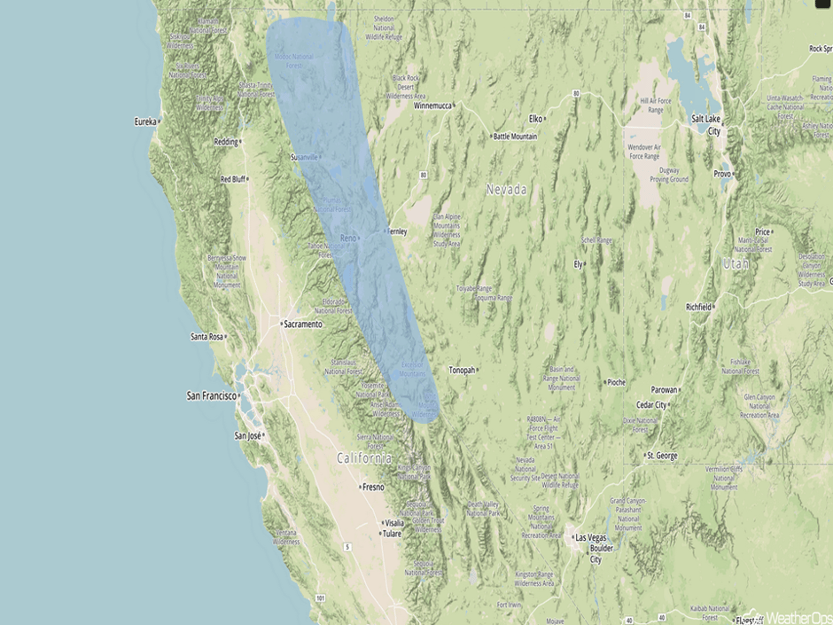 Significant Snowfall Risk Outline for Saturday, January 7, 2016