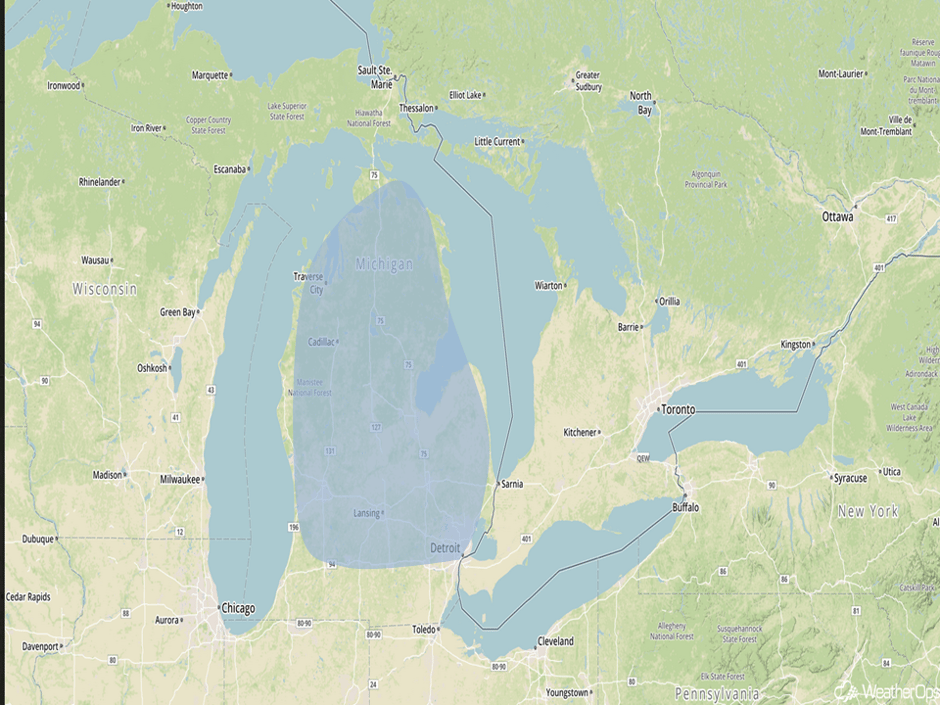 Significant Snowfall Risk Outline for Wednesday, April 5, 2017