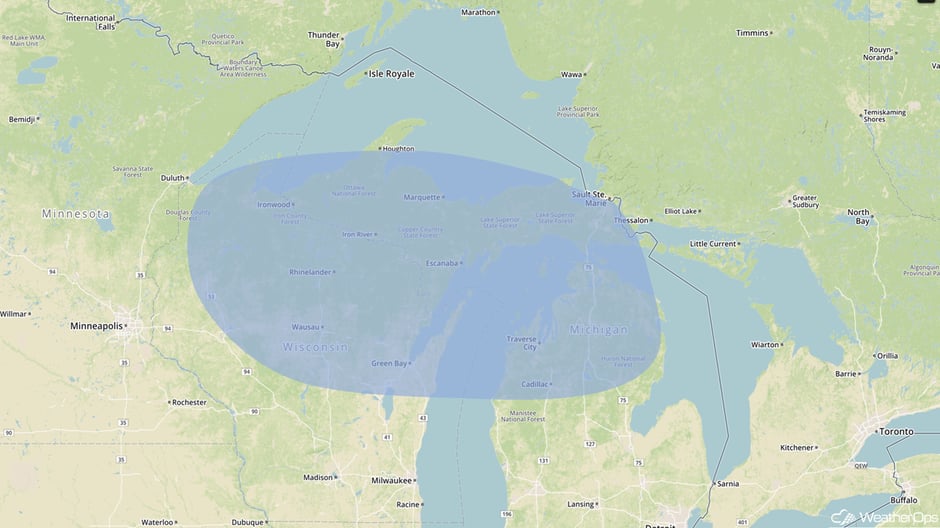 Snow Outline for Thursday, November 9, 2017
