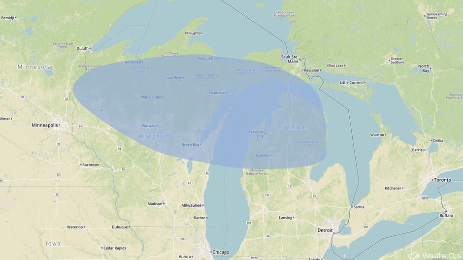 Snow Outline for Saturday, November 11, 2017
