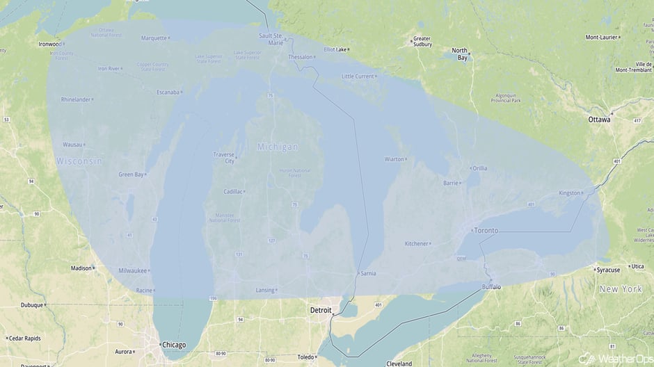 Snowfall Risk Outline for Thursday, December 21, 2017