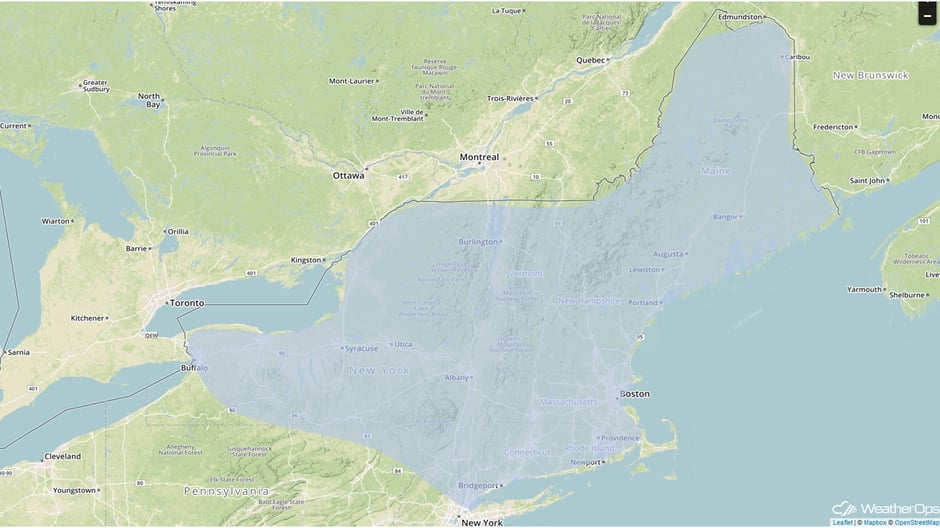 Significant Snowfall Risk Outline for Friday, December 22, 2017