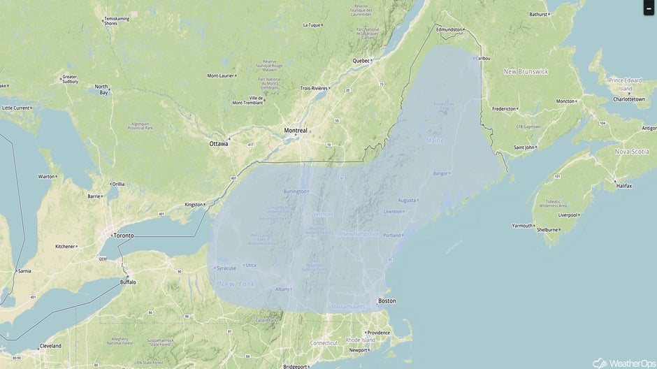 Snow Risk Outline for December 22-23, 2017