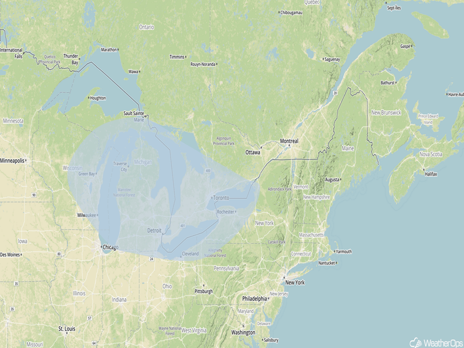 Significant Snowfall Risk Outline for December 9-10, 2016