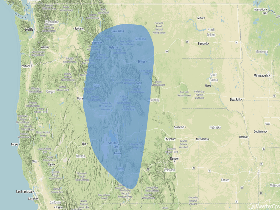 Significant Snowfall Risk Outline for Thursday, December 8, 2016