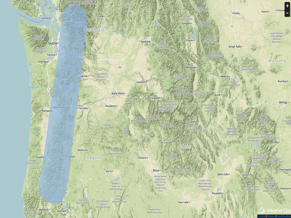 Significant Snowfall Risk Outline for Thursday, December 22, 2016