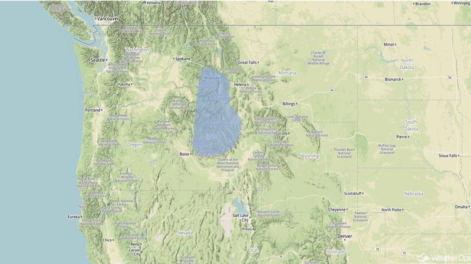 Snow Outline for November 10-11, 2017