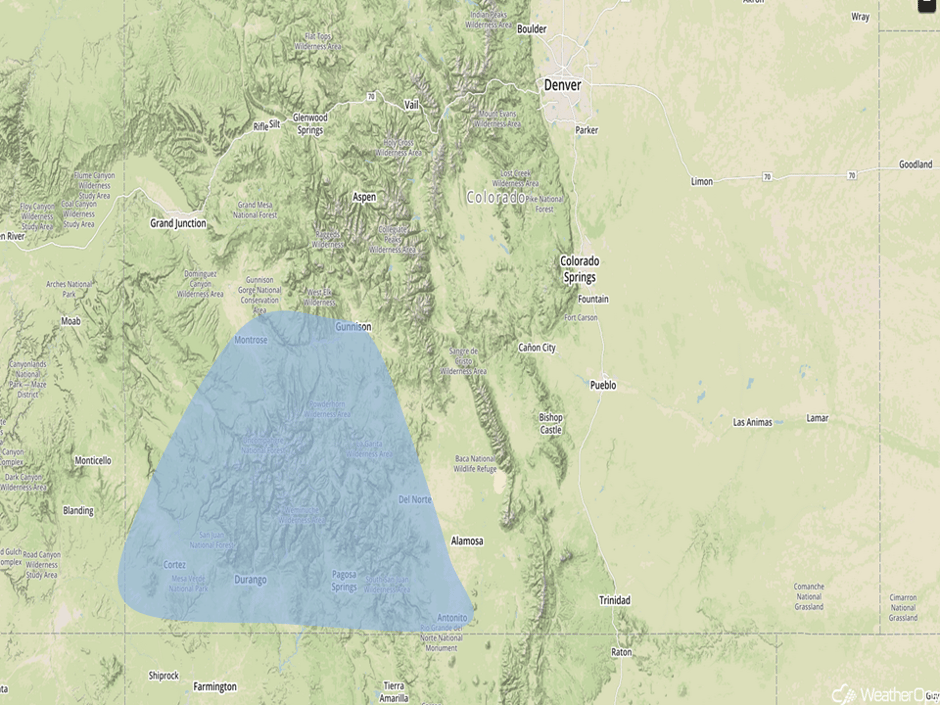 Significant Snowfall Risk Outline for Thursday, December 22, 2016