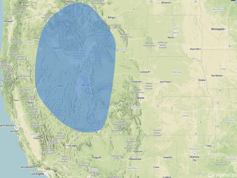 Significant Snowfall Risk Outline for Saturday, December 24, 2016
