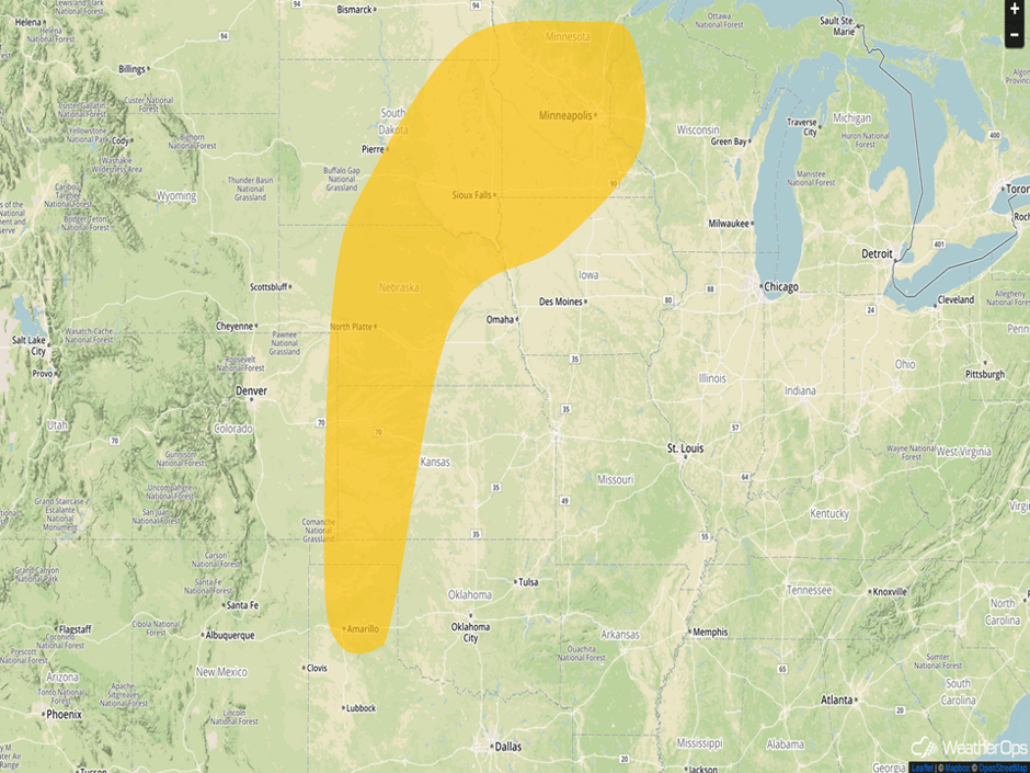 Thunderstorm Risk Outline for Sunday, September 24, 2017