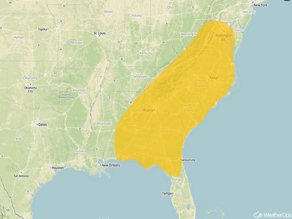 Severe Thunderstorm Risk Outline for Friday, June 16, 2017