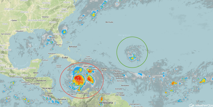 Tropical Infrared Satellite for Monday, October 3, 2016