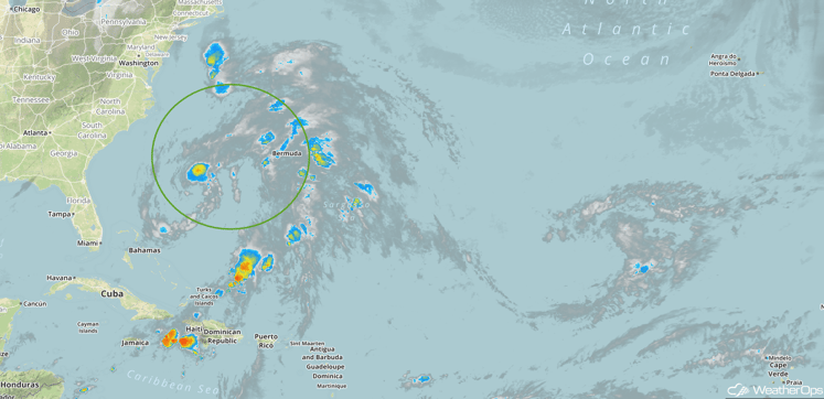 Infrared tropical satellite for Friday, October 21, 2016