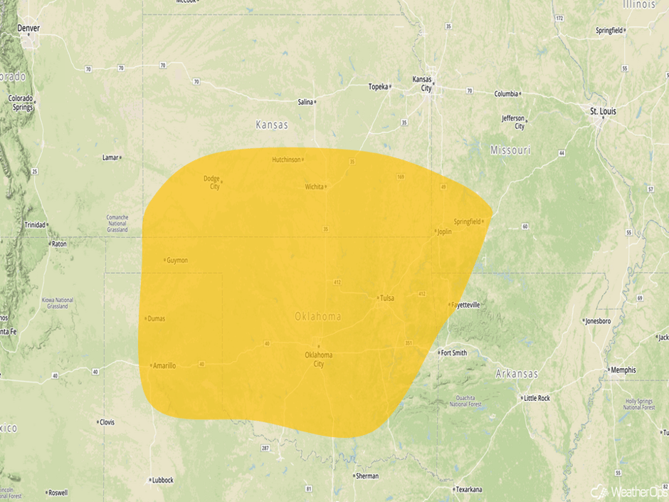 Thunderstorm Risk Outline for Tuesday, May 2, 2017