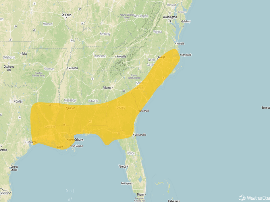 Thunderstorm Risk Outline for Saturday, June 24, 2017