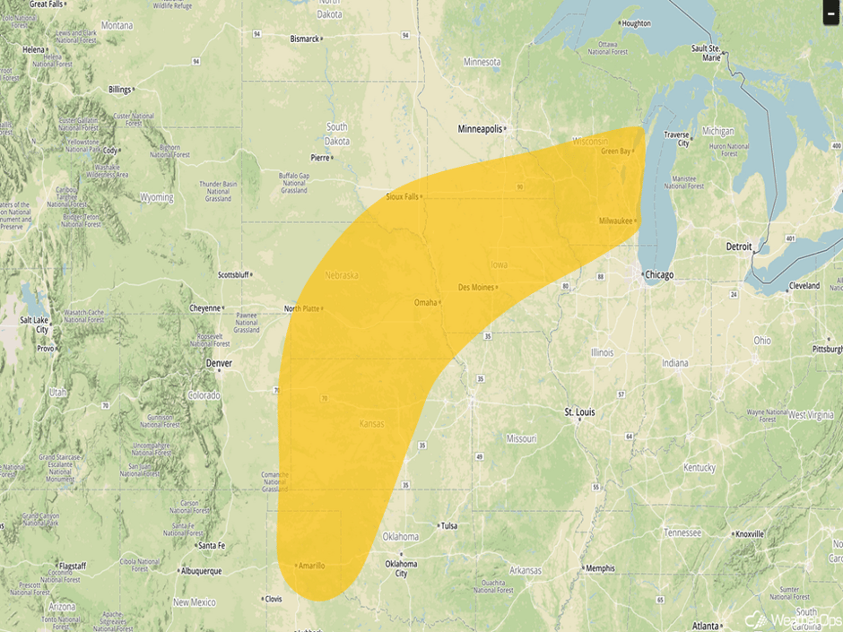 Thunderstorm Risk Outline for Saturday, September 23, 2017