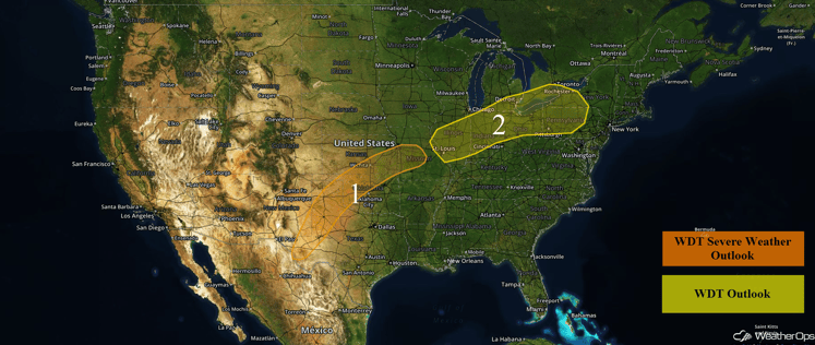 US Hazards for Thursday, August 25, 2016