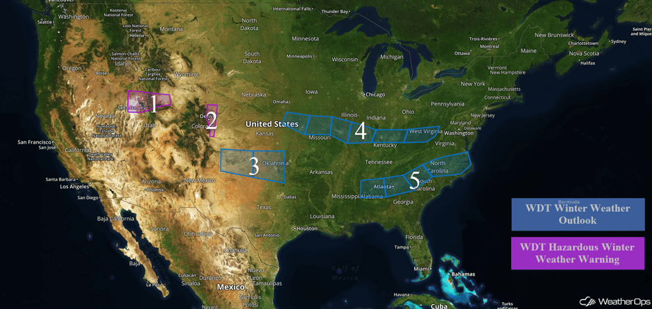 US Hazards for Thursday, January 5, 2017