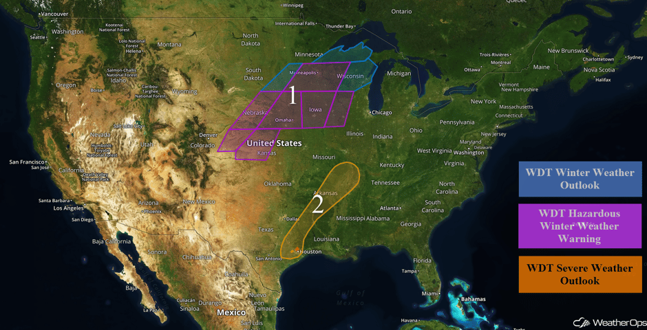 US Hazards Monday, January 16, 2017