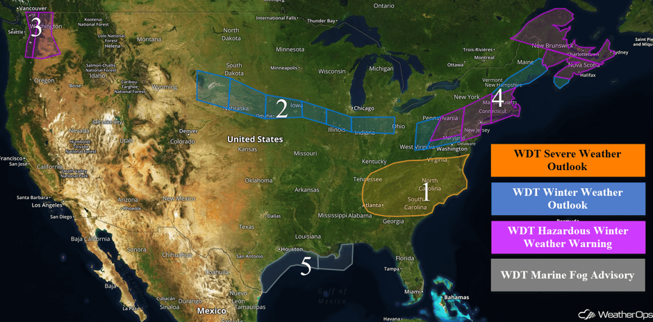 US Hazards Wednesday, February 8, 2017