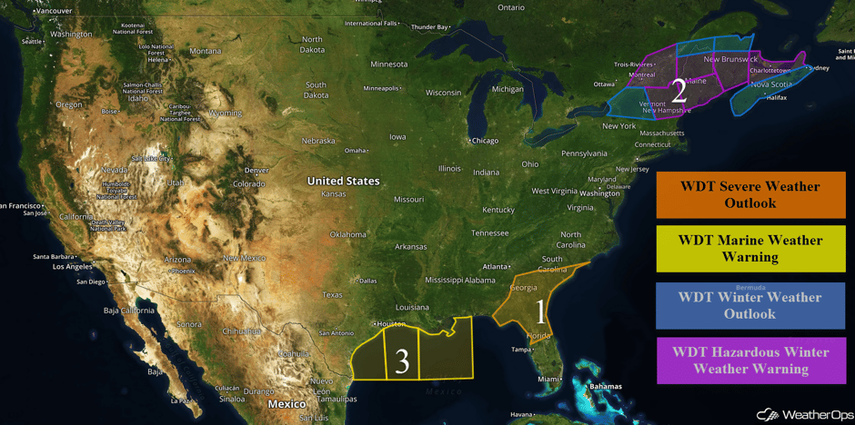 US Hazards for Wednesday, February 15, 2017