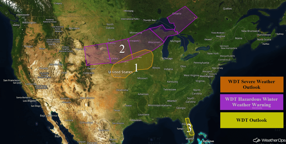 US Hazards for Thursday, February 23, 2017