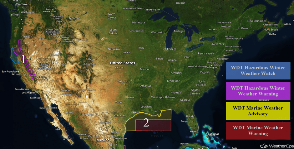 US Hazards for Friday, March 3, 2017