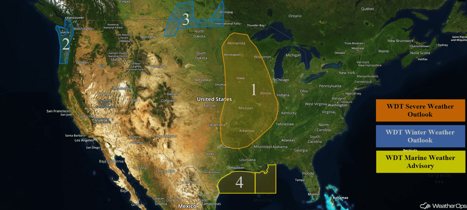 US Hazards Monday, March 6, 2017