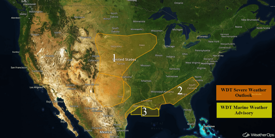 US Hazards for Monday, May 22, 2017