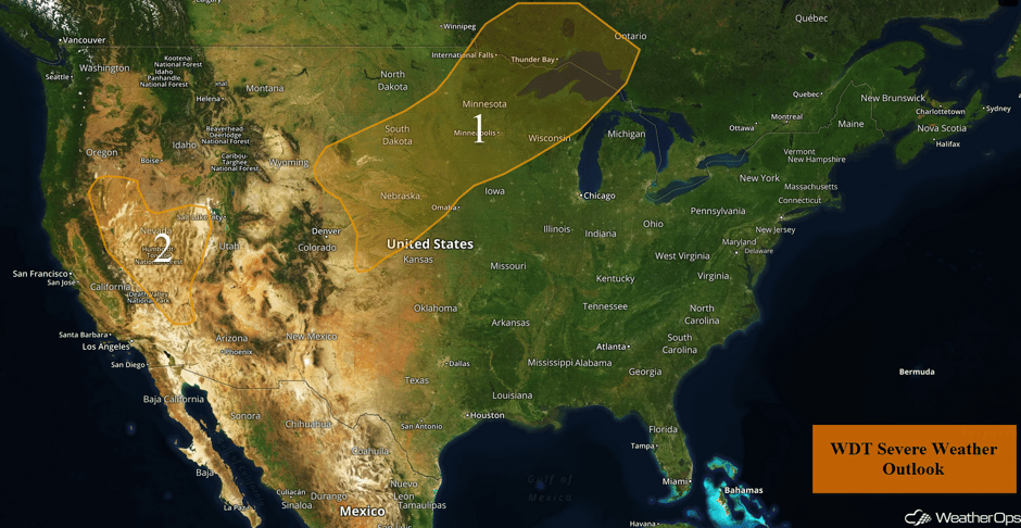 US Hazards for Tuesday, July 25, 2017