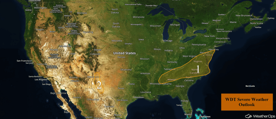 US Hazards for Monday, August 7, 2017