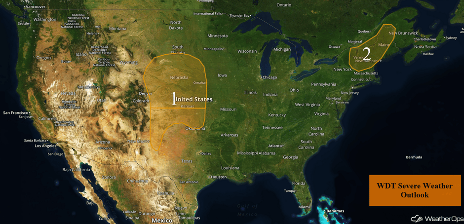 US Hazards for Tuesday, August 15, 2017