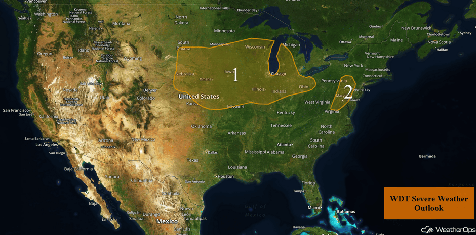 US Hazards for Monday, August 21, 2017